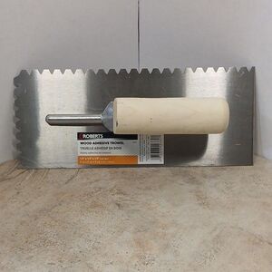 Roberts Wood Adhesive Trowel Steel Wood 1/4" x 1/4" x 1/4" Model 49769 - NIB